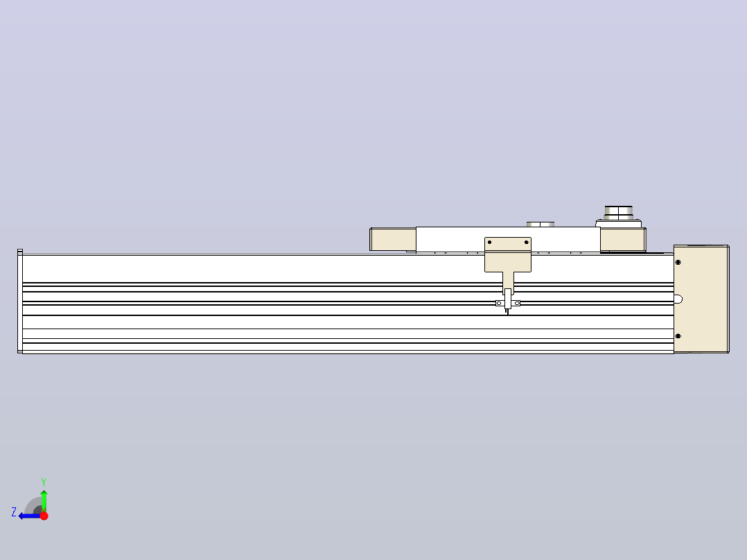 滚珠丝杠直线轴带导轨全封闭TPA-HCR-220D-3210C-L350-MR-C-P1K-N3右视图
