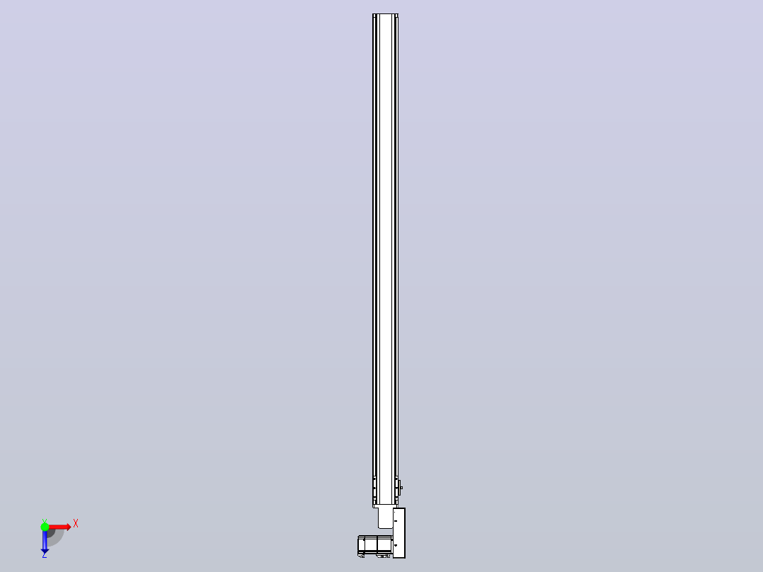 皮带直线轴半封闭可选导轨TPA-HNB-85S-90-L1450-MR-C-P20-N3俯视图
