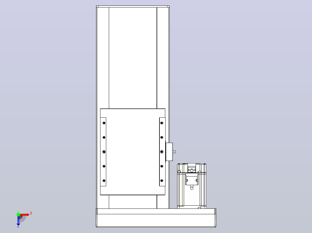 滚珠丝杠直线轴带导轨全封闭TPA-HCR-202D-2510C-L250-MR-C-P75-N3俯视图