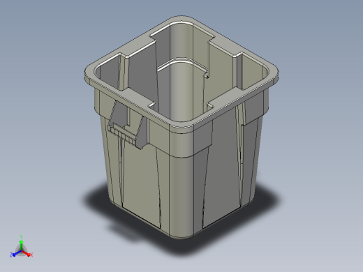 垃圾箱 垃圾处理设备brute-40-gal-square-garbage-bin-模型格式为 stp