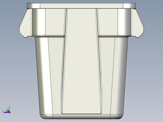 垃圾箱 垃圾处理设备brute-40-gal-square-garbage-bin-模型格式为 stp右视缩略图