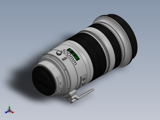 佳能镜头EF 300mm f2.8L正等轴测缩略图