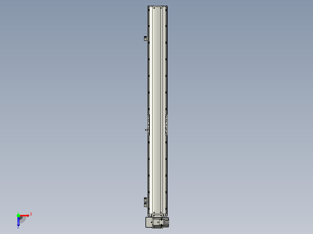 MT120BT半封闭皮带滑台[MT120BT.L100.1000.LU.P40.C3]俯视图