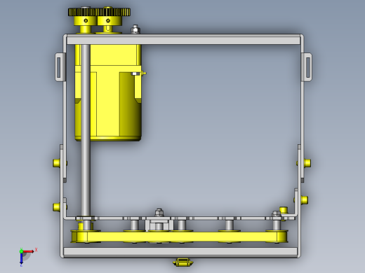 锁扣式传送带装拆机构俯视缩略图
