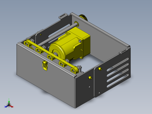 锁扣式传送带装拆机构正等轴测缩略图