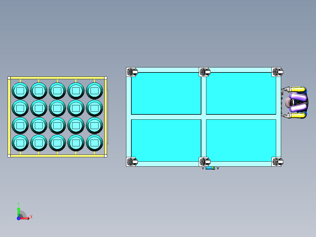 自动化水桶提手组装机sw16可编辑前视图