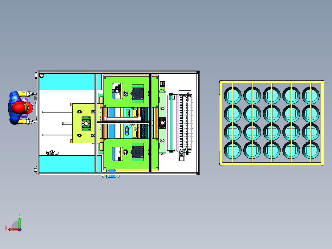 自动化水桶提手组装机sw16可编辑后视图