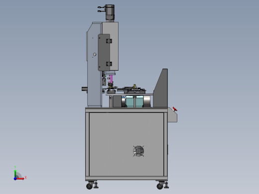 美的锁阀门-两轴转盘螺丝机（sw17可编辑+工程图）前视缩略图
