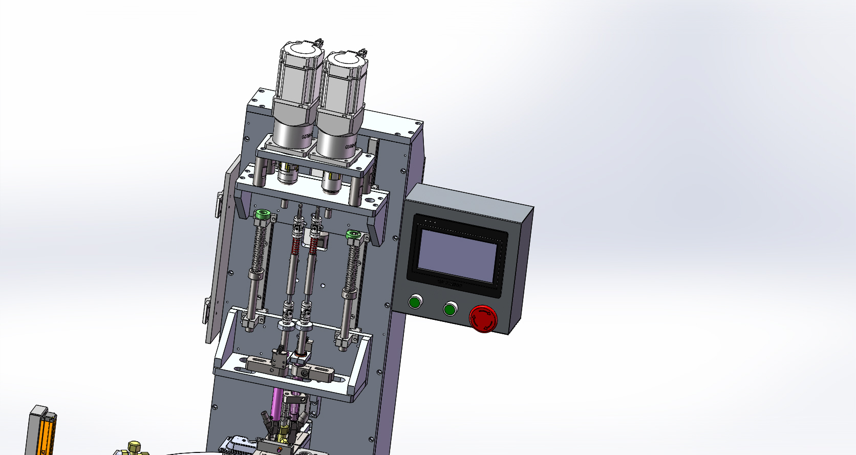 美的锁阀门-两轴转盘螺丝机（sw17可编辑+工程图）