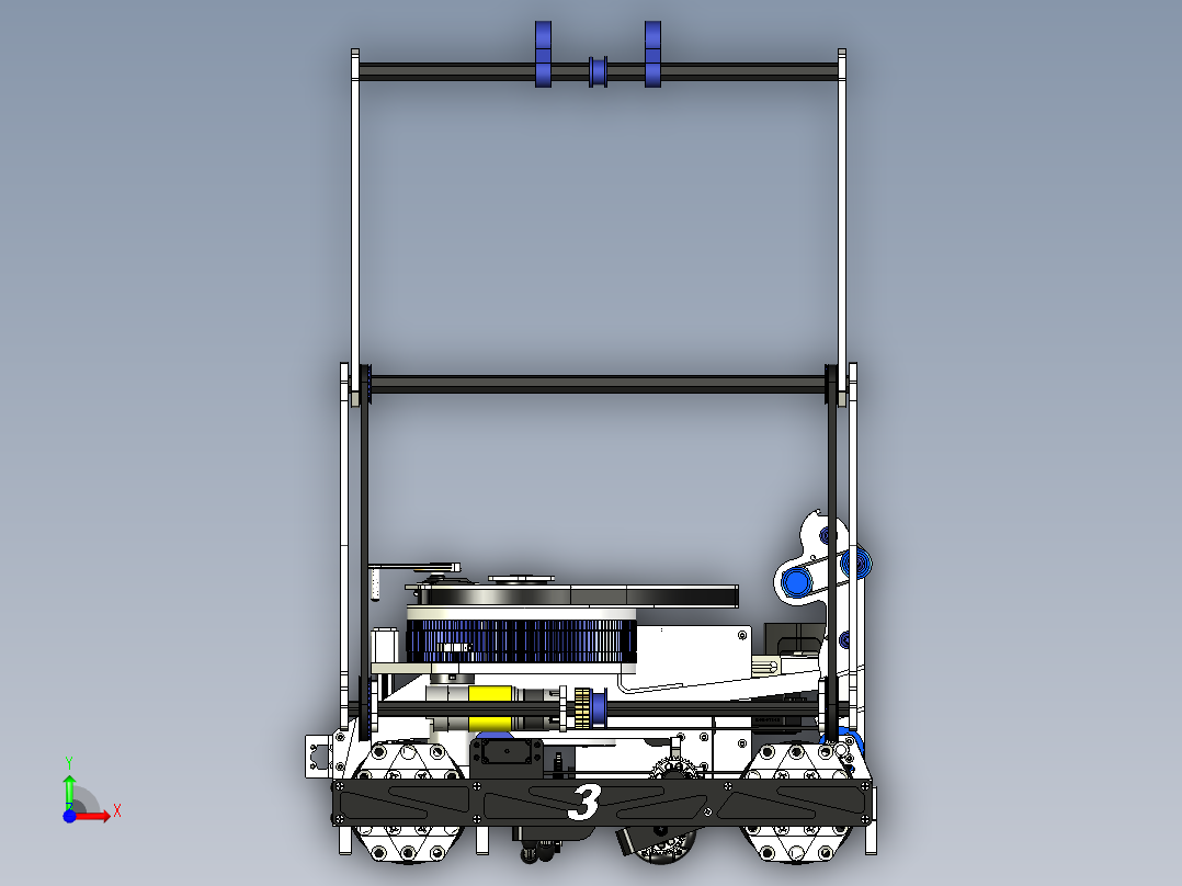 VCC Team 3 机器人车3D图纸 STP格式前视图