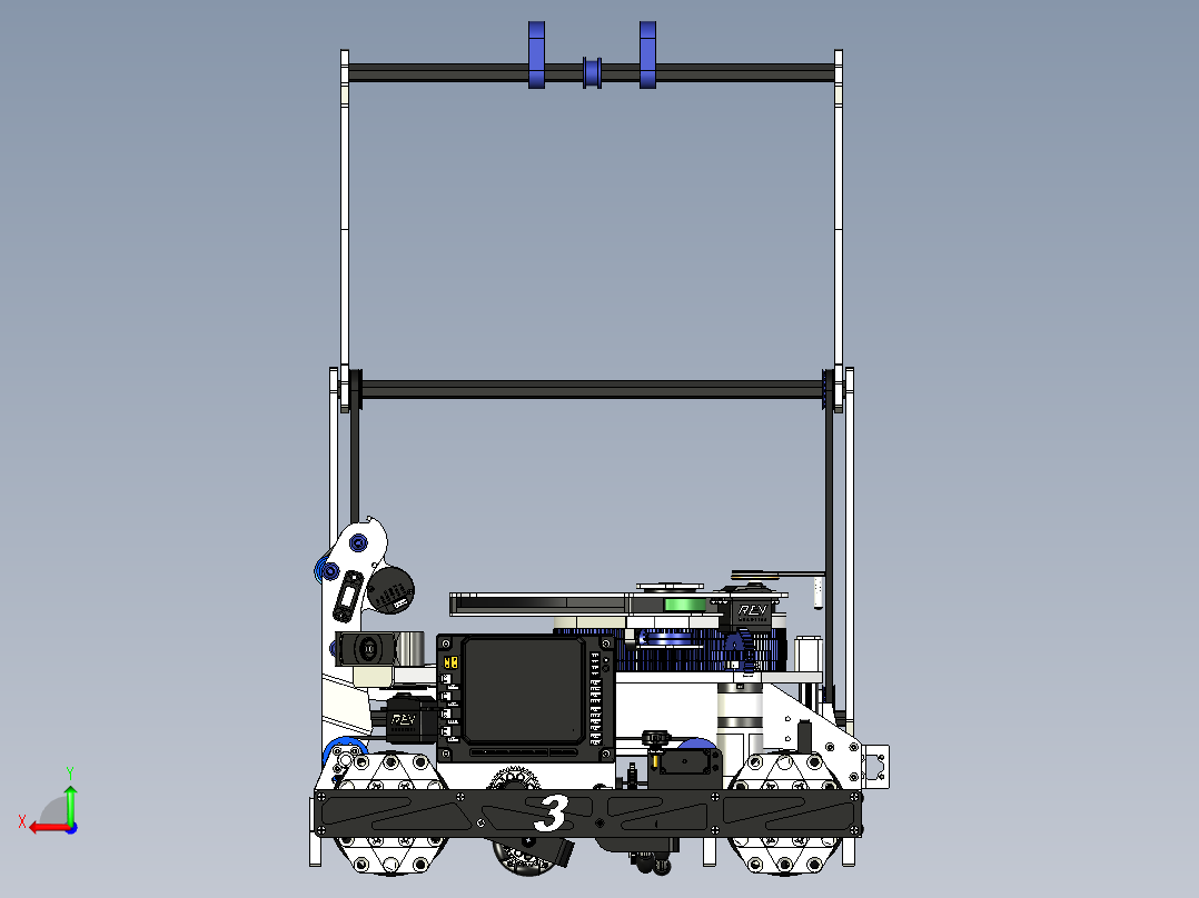 VCC Team 3 机器人车3D图纸 STP格式后视图