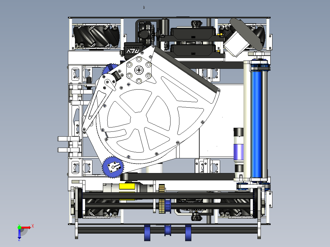 VCC Team 3 机器人车3D图纸 STP格式俯视图