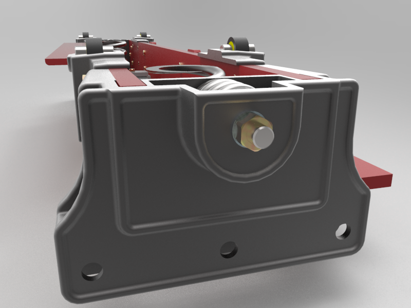 大牵引力转向架组装支撑3D模型图纸 STP格式