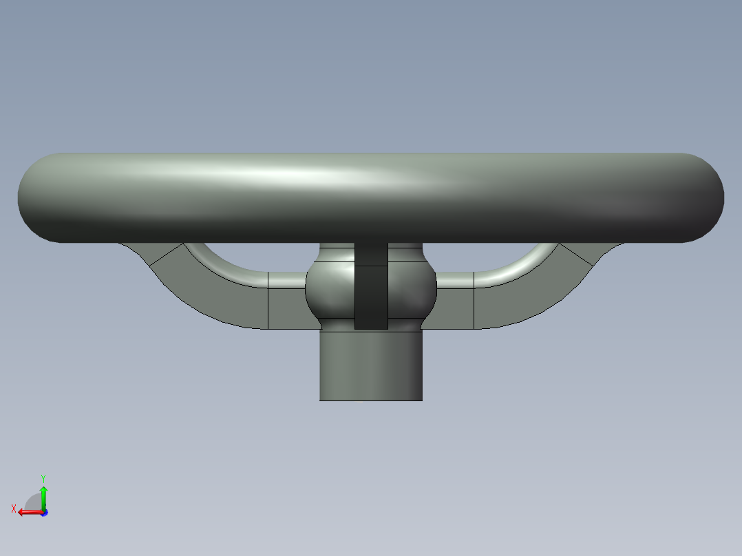旋钮手柄3D模型后视图
