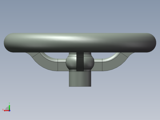 旋钮手柄3D模型后视缩略图