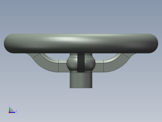 旋钮手柄3D模型左视缩略图