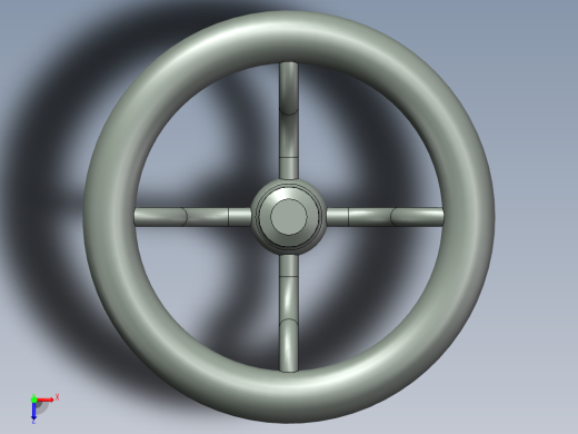 旋钮手柄3D模型俯视缩略图