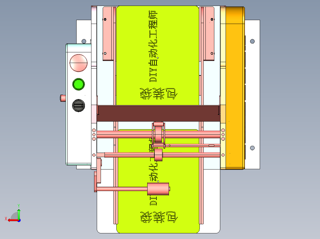 包装盒送料机构后视图