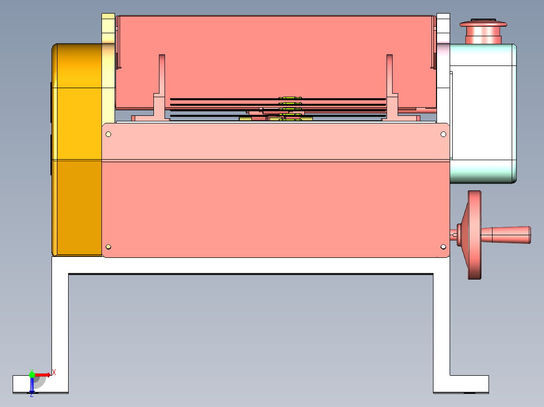 包装盒送料机构俯视图