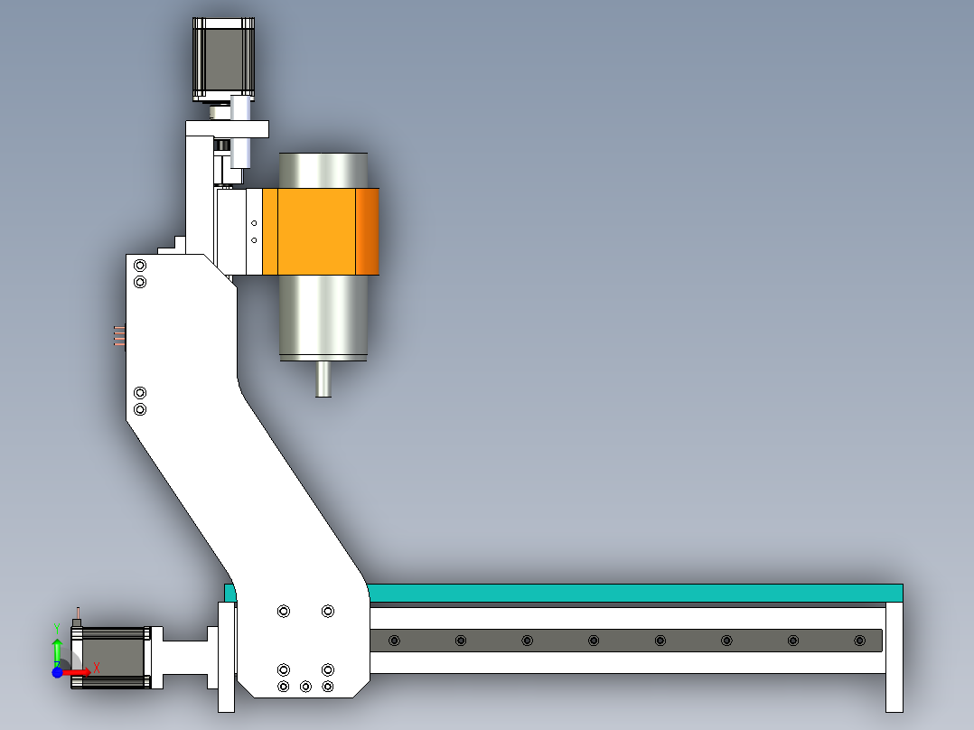 CNC 3轴1.5千瓦机床前视图