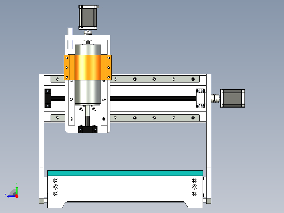 CNC 3轴1.5千瓦机床右视图