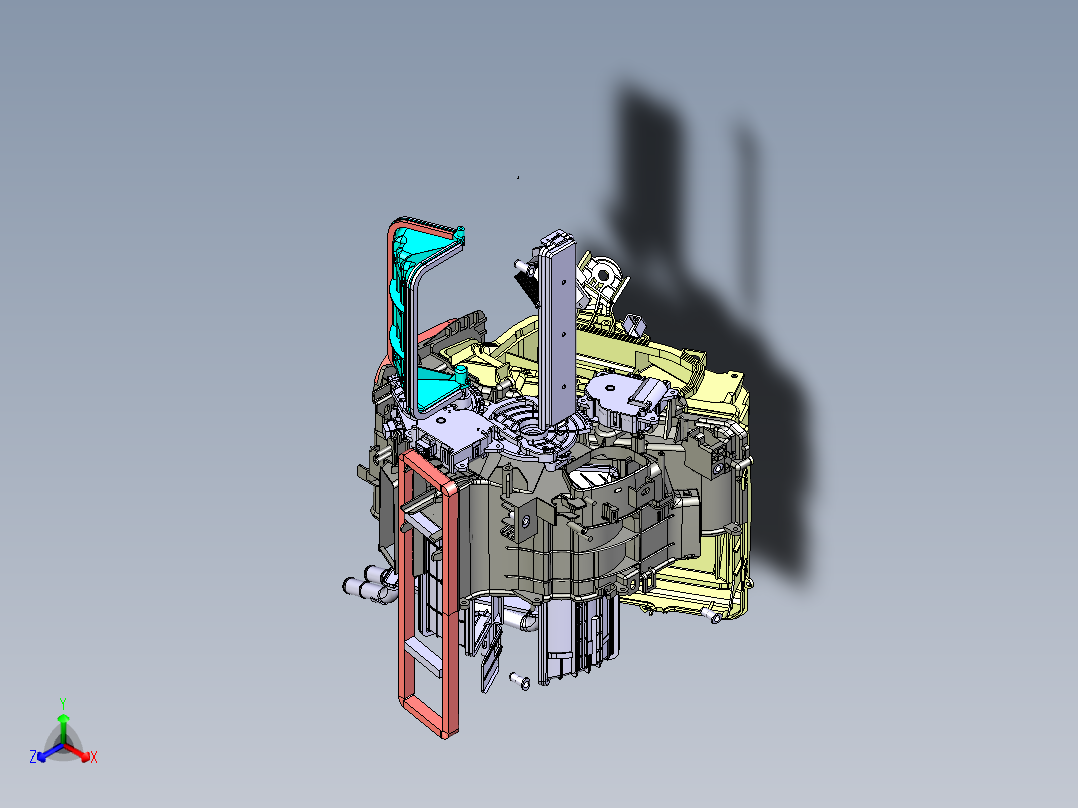 汽车空调系统正等轴测图