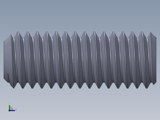 UNC 平头紧定螺钉-UNC SET SCREW 0.375 x1.000.SLDPRT左视缩略图