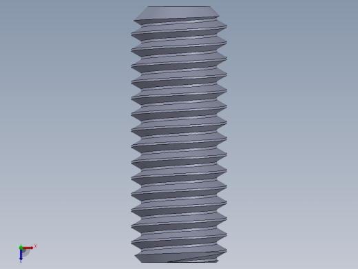 UNC 平头紧定螺钉-UNC SET SCREW 0.375 x1.000.SLDPRT俯视缩略图