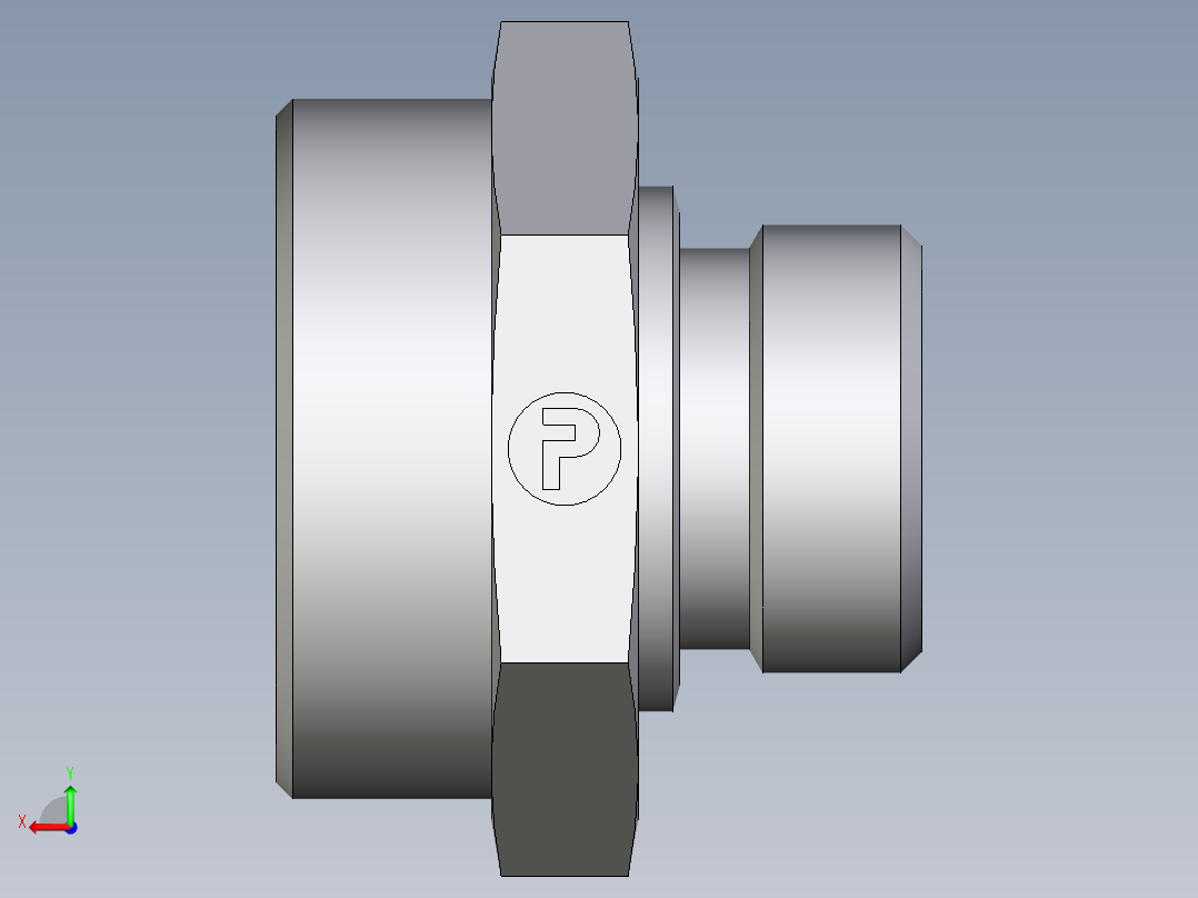 卡套式工业通用硬管接头EO_Male_Stud_connector_GE42LR1CFX后视图