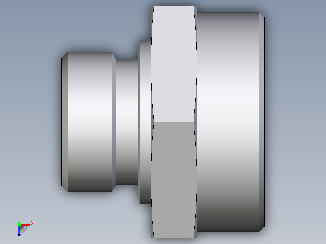 卡套式工业通用硬管接头EO_Male_Stud_connector_GE42LR1CFX俯视图