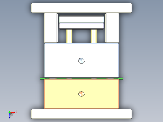 耳塞硅胶固定座模具设计俯视缩略图