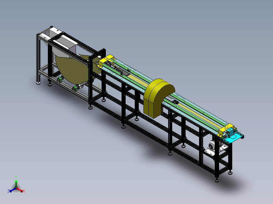 雪糕棒挑选机（sw18可编辑+cad+说明书）正等轴测图