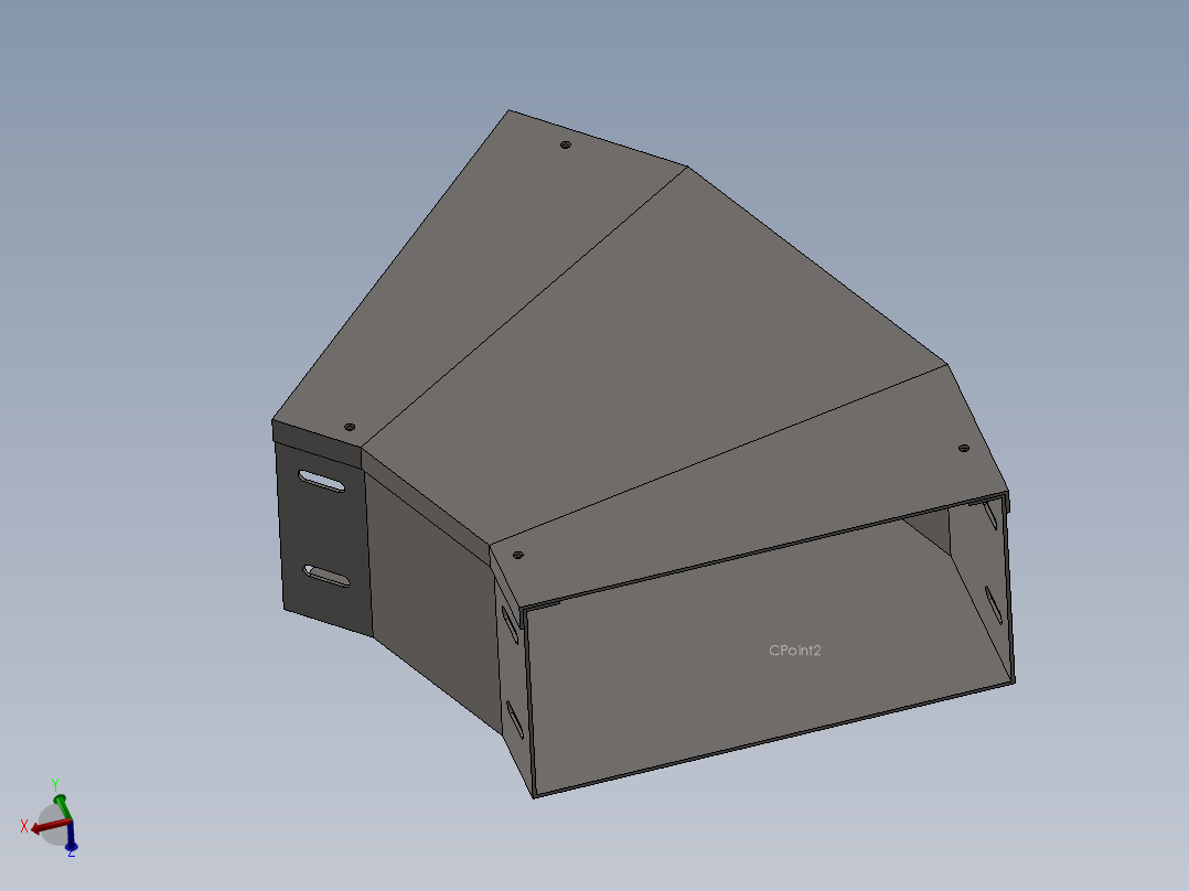 cable duct 45 deg elbow主视图