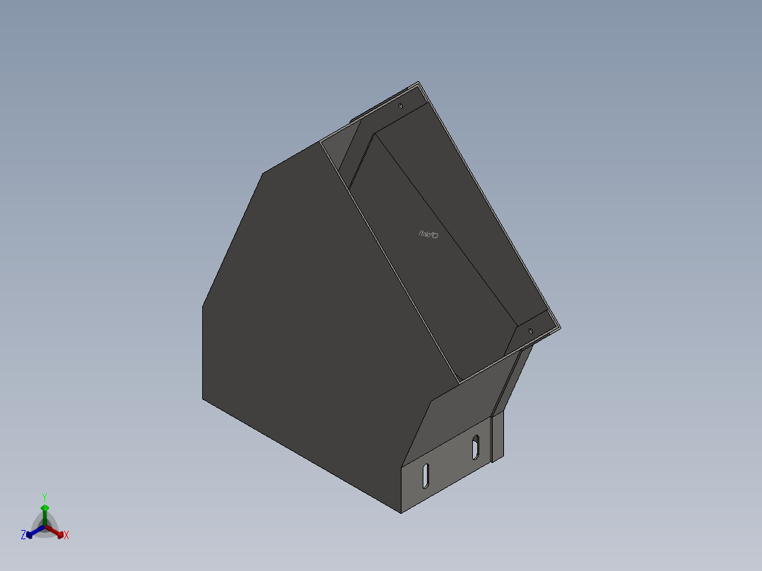 cable duct 45 deg elbow正等轴测图