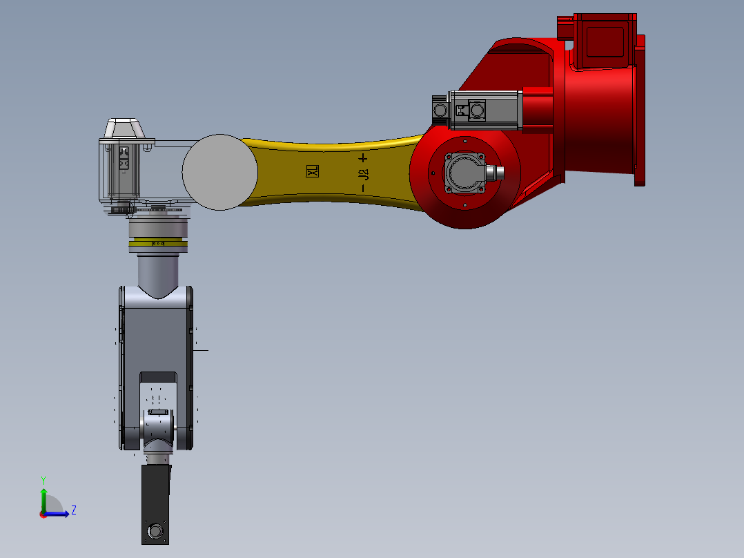 10kg六关节机器人设计与建模左视图