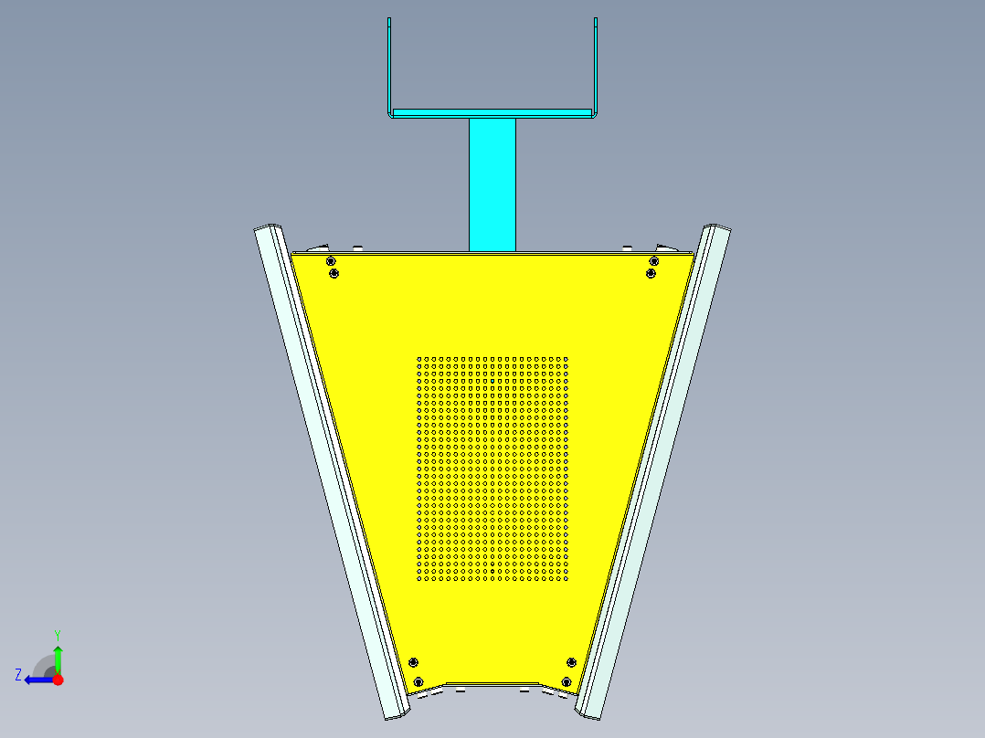 可角度调整挂屏支架右视图