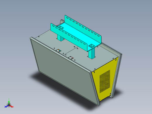 可角度调整挂屏支架正等轴测缩略图