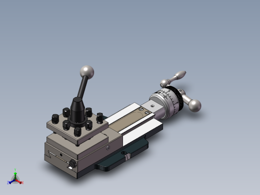 车床复合刀架三维SW模型正等轴测缩略图