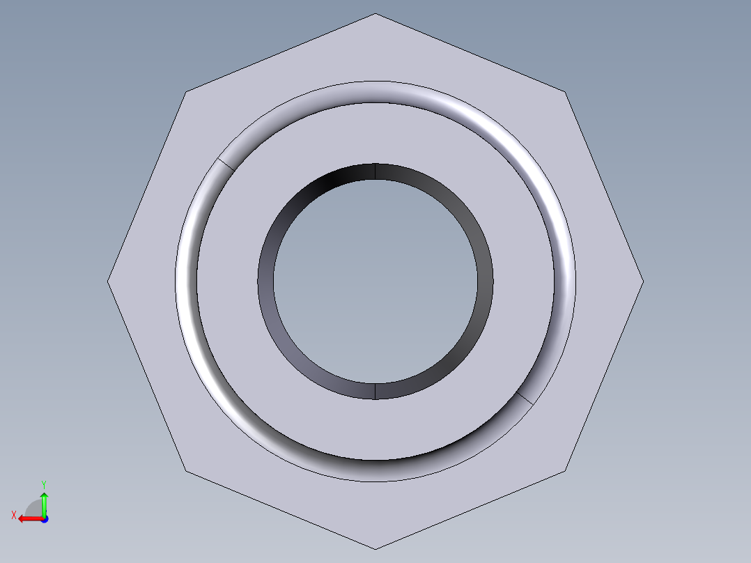 30LIV 用溶剂焊接套管D罐接头，拧紧螺母，平垫橡胶螺纹接头R后视图