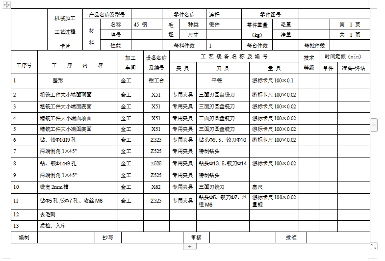 连杆的钻、铰Ф10H9孔夹具设计及加工工艺装备含4张CAD图