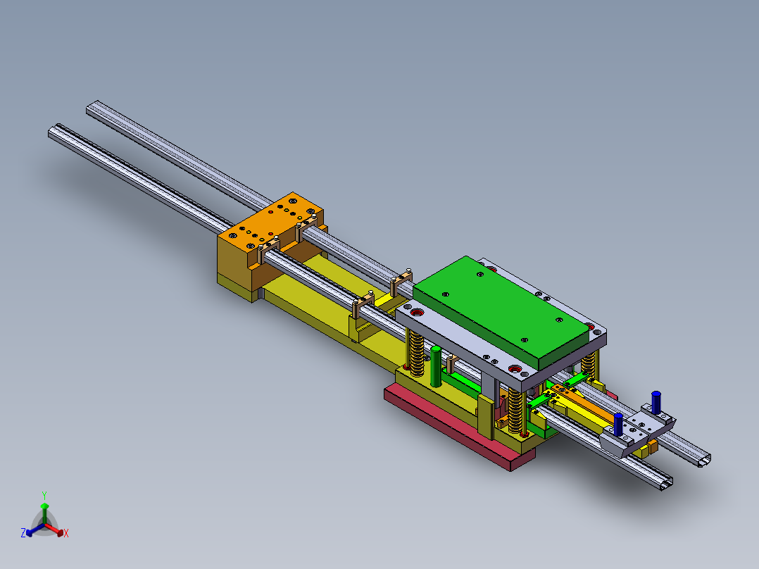 冲孔模具正等轴测图