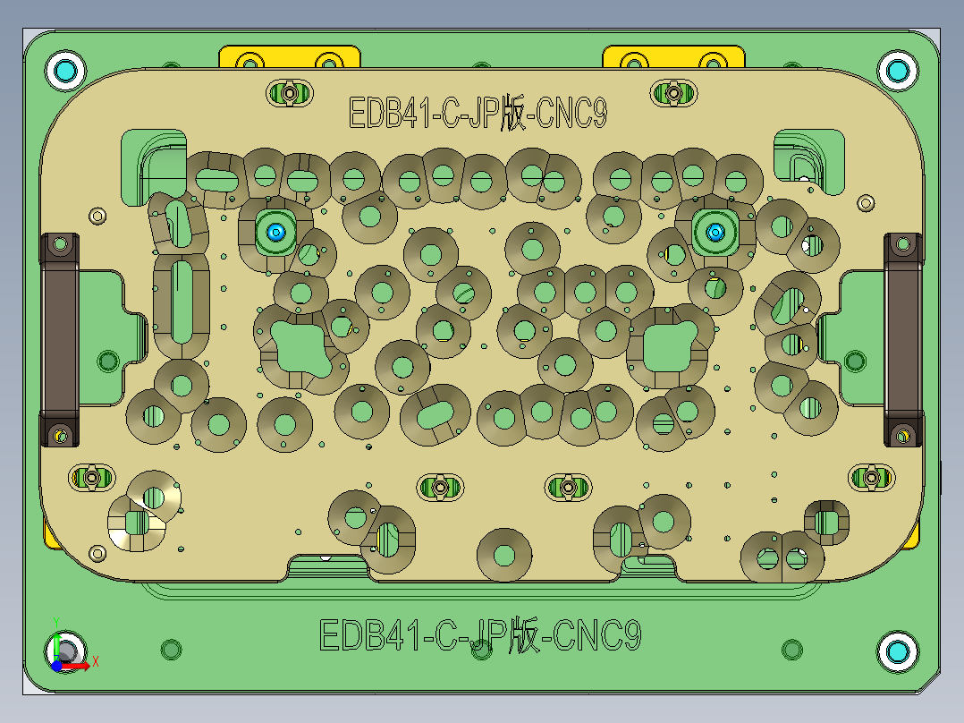 EDB41-C笔记本CNC工装夹具三维模型-JP版-CNC9-181204前视图