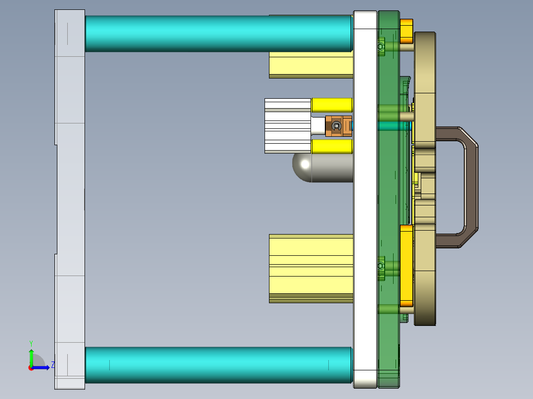 EDB41-C笔记本CNC工装夹具三维模型-JP版-CNC9-181204左视图