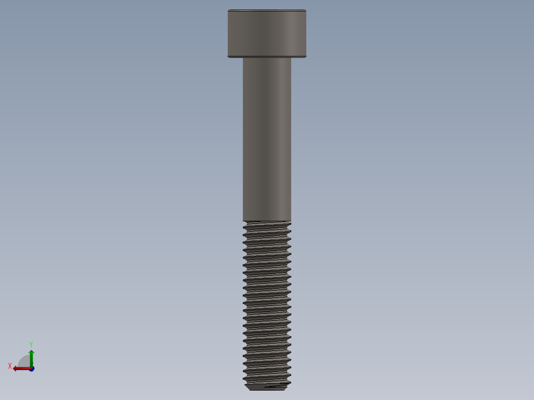 Screw_DIN_912_M8x55_A2.SLDPRT公制内六角螺钉后视图