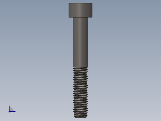 Screw_DIN_912_M8x55_A2.SLDPRT公制内六角螺钉左视缩略图