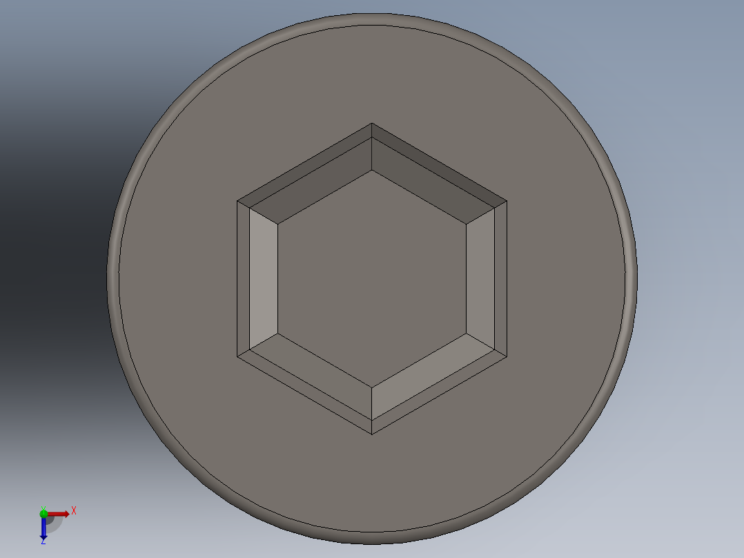 Screw_DIN_912_M8x55_A2.SLDPRT公制内六角螺钉俯视图