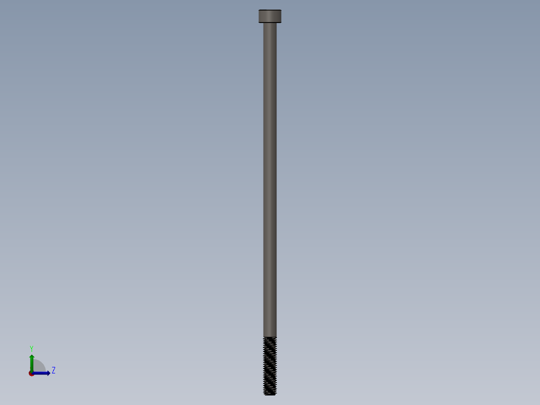 Screw_DIN_912_M5x140_A2.SLDPRT公制内六角螺钉左视图