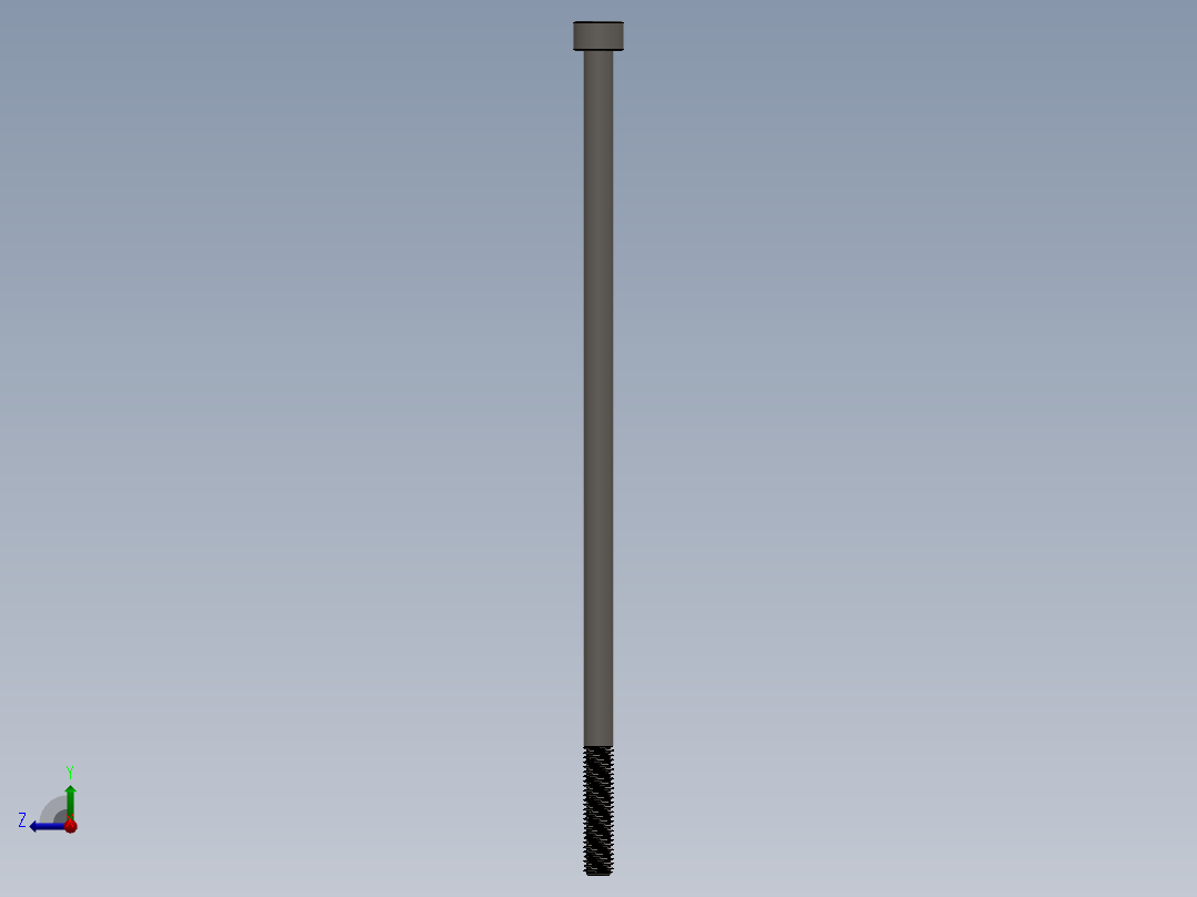 Screw_DIN_912_M5x140_A2.SLDPRT公制内六角螺钉右视图