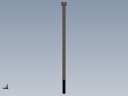 Screw_DIN_912_M5x140_A2.SLDPRT公制内六角螺钉右视缩略图