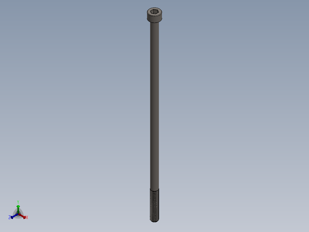 Screw_DIN_912_M5x140_A2.SLDPRT公制内六角螺钉正等轴测图